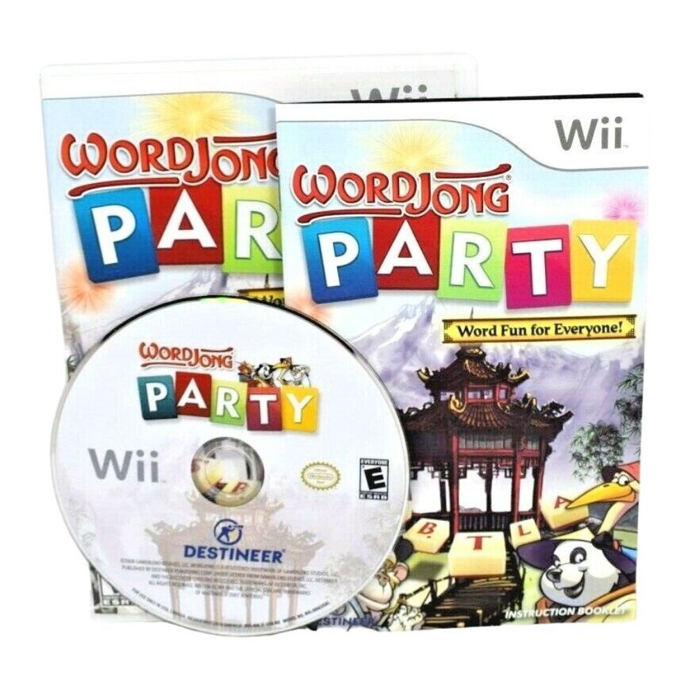 WordJong Party Nintendo Wii, 2008 Complete Word Tile Game